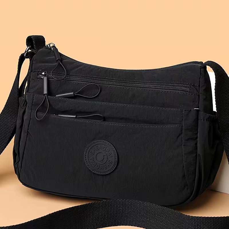 New Durable Nylon Fabric Multi-Pocket Adjustable Shoulder Crossbody Bag { Pack 2 }