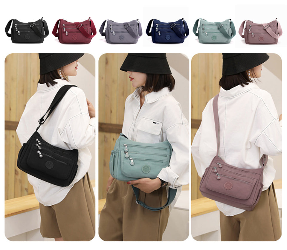 (Buy 1 Get 1 Free) Lightweight Nylon Crossbody Bag – Multi-Pocket, Water-Resistant, Adjustable 🔧