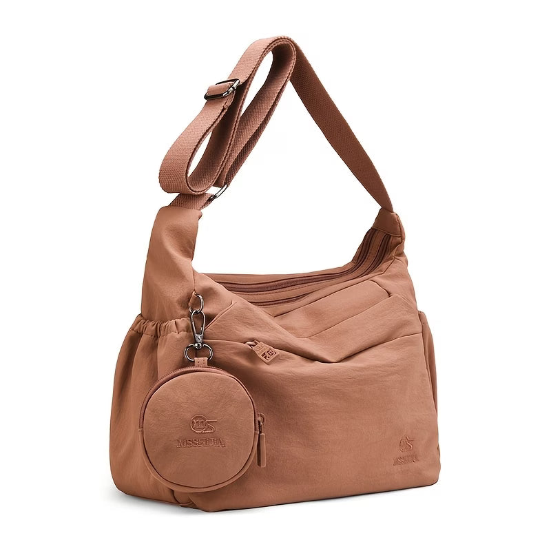 [Buy 1 Get 1 Free] Nylon Multi-Compartment Messenger Handbag
