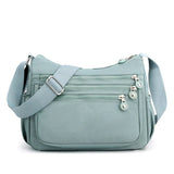 (Pack Of 2) Lightweight Crossbody Bag –Multi-Pocket Nylon Shoulder Water-Resistant Bag