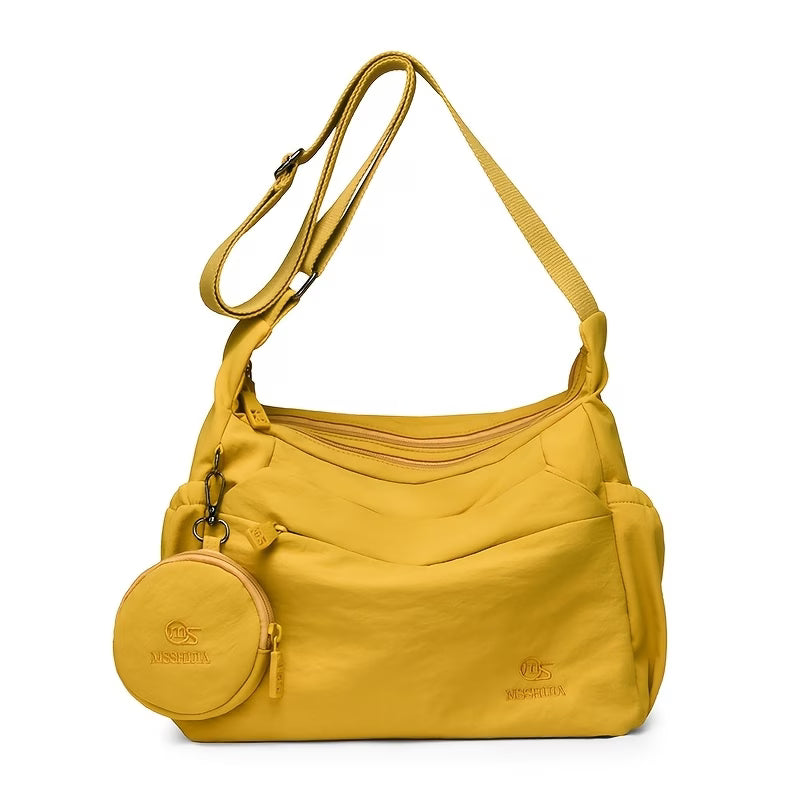 [Buy 1 Get 1 Free] Nylon Multi-Compartment Messenger Handbag