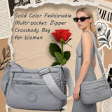 New Durable Nylon Fabric Multi-Pocket Adjustable Shoulder Crossbody Bag { Pack 2 }