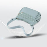(Pack Of 2) Lightweight Crossbody Bag –Multi-Pocket Nylon Shoulder Water-Resistant Bag