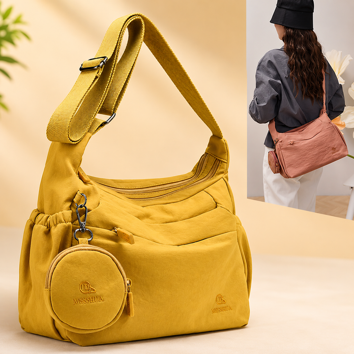 [Buy 1 Get 1 Free] Nylon Multi-Compartment Messenger Handbag