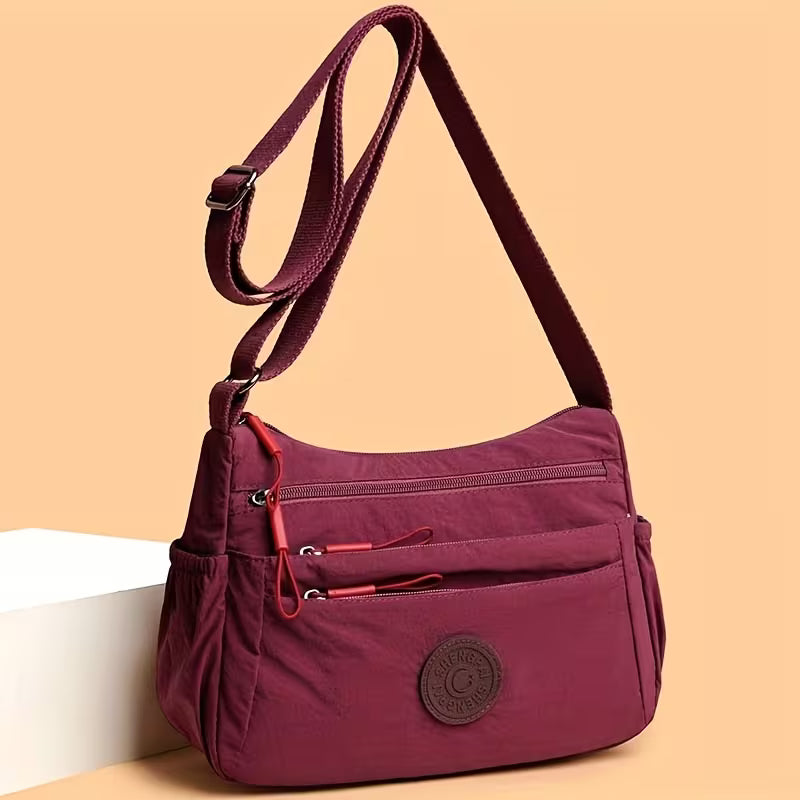 New Durable Nylon Fabric Multi-Pocket Adjustable Shoulder Crossbody Bag { Pack 2 }