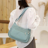 (Pack Of 2) Lightweight Crossbody Bag –Multi-Pocket Nylon Shoulder Water-Resistant Bag